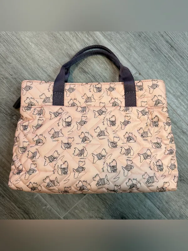 Radley London Designer Purse, Handbag, Pink Signature Dog Quilted Pattern - Image 2