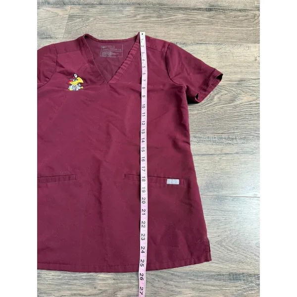 EUC‎ Womens Figs technical collection short sleeve KU University logo size XS - Image 8