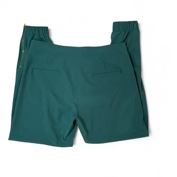 Albion Fit Jetsetter Joggers Womens Small Gold Ankle Zip Pants Green‎ # 124780 - Image 4