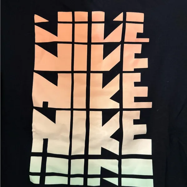 Nike Dark Blue T-Shirt with Red Tag - Image 2