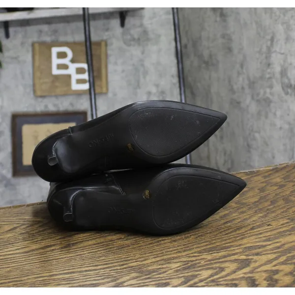 On 34th Womens Aatira Tulip Booties 10019682200 Black Smooth 6.5M - Image 5