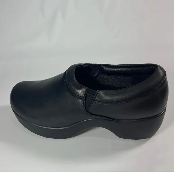 SR Max Geneva Women's Black‎ Leather Clog Slip-Resistant Work Shoes Nursing US9 - Image 5