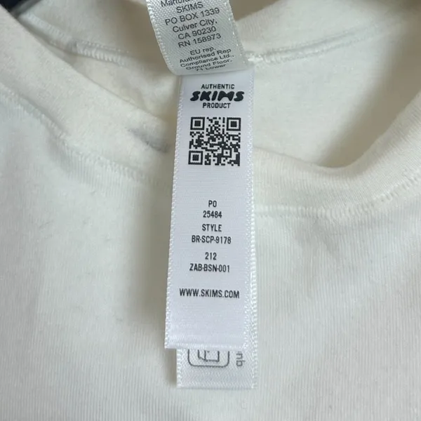SKIMS Stretch Cotton Tee in Bone Size X-Small - Image 6