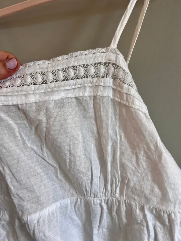 Loft White Lace Tank Top - Image 3