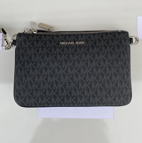 MK Medium Triple Pouch Crossbody - Black Multi - Image 7