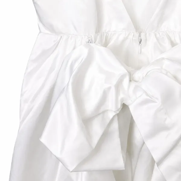 Lulus Lux Bridal NWOT Blissfully Beloved Ivory Backless A-Line Bow Wedding Dress - Image 11