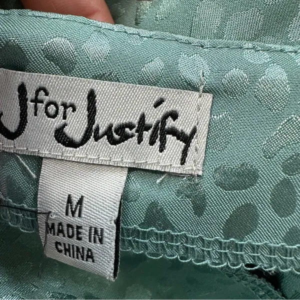 J for Justify Casual Teal Patterned Mini Dress - Image 9