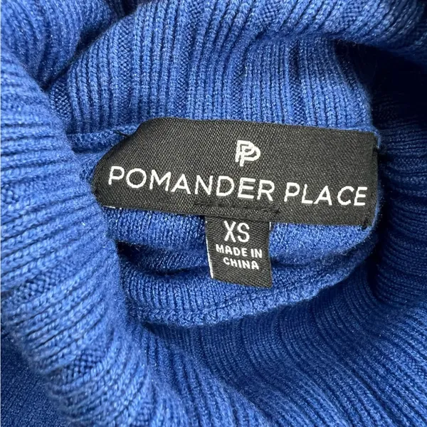 Tuckernuck Pomander Place Vivianne turtleneck‎ sweater dress blue sz XS - Image 6