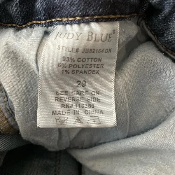 Judy Blue Denim Blue Jeans Straight leg Sz 29 Excellent Condition - Image 12