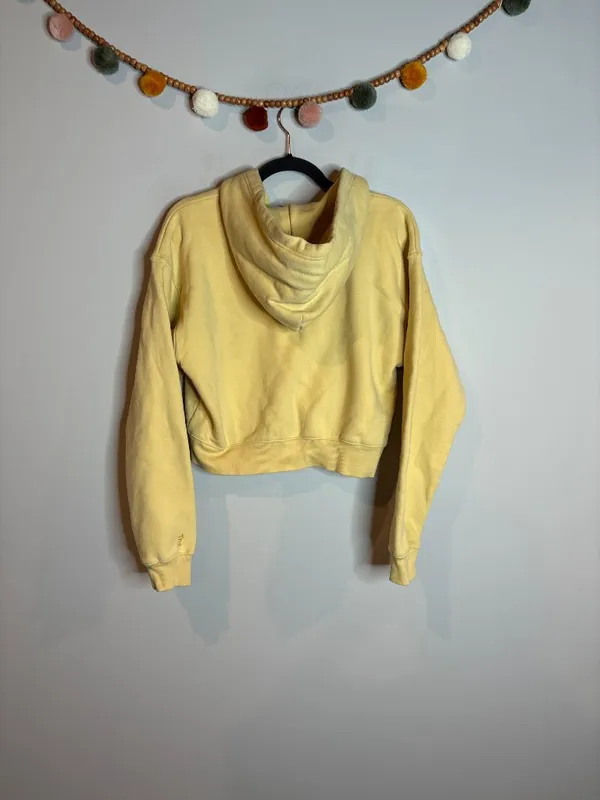 TNA Aritzia Cozy Fleece Boyfriend zip up sweatshirt Yellow - Image 5