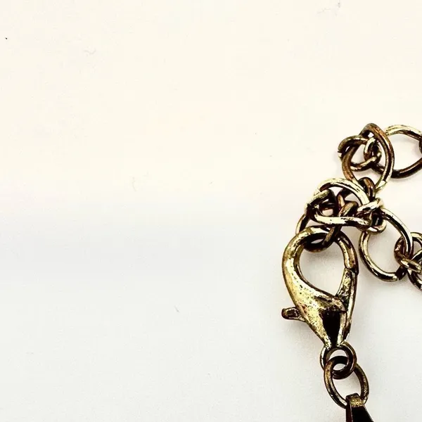 Green chandelier gold tone statement necklace - Image 6