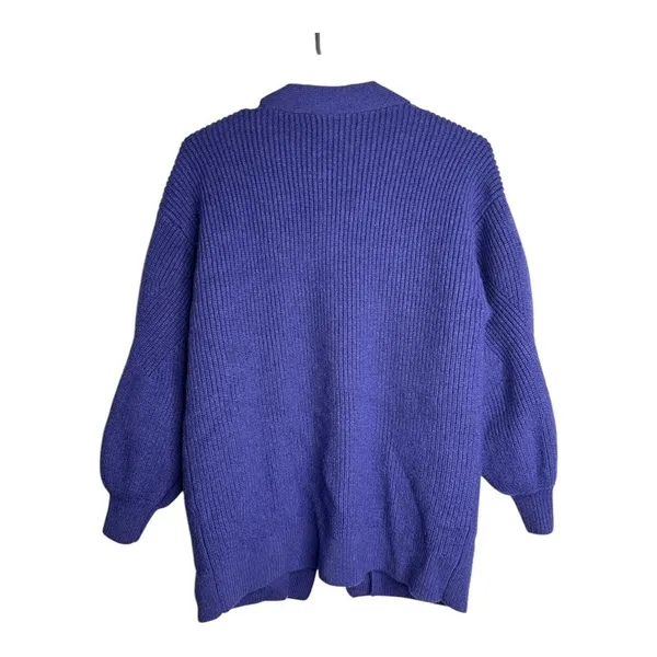 Artiza Wilfred Free Unwind cozy Wool Cardigan in Purple - Image 3