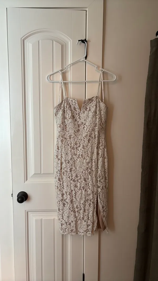 Lulus White Crochet Lace Bodycon Midi Dress - Image 5
