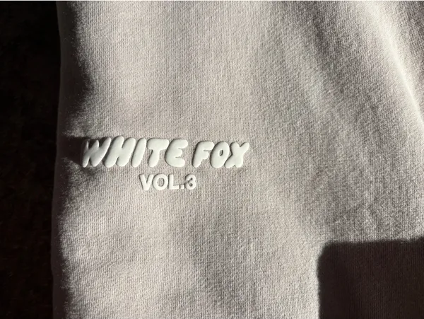 Beige White Fox Hoodie - Image 3