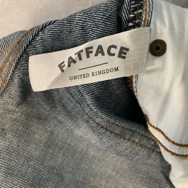 Fat Face Denim Size 18/20 Medium Wash Straight Leg Button Fly Cotton Denim Jeans - Image 12