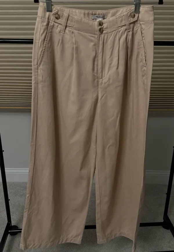 Madewell Beige High-Rise Wide Leg Pants - Image 3