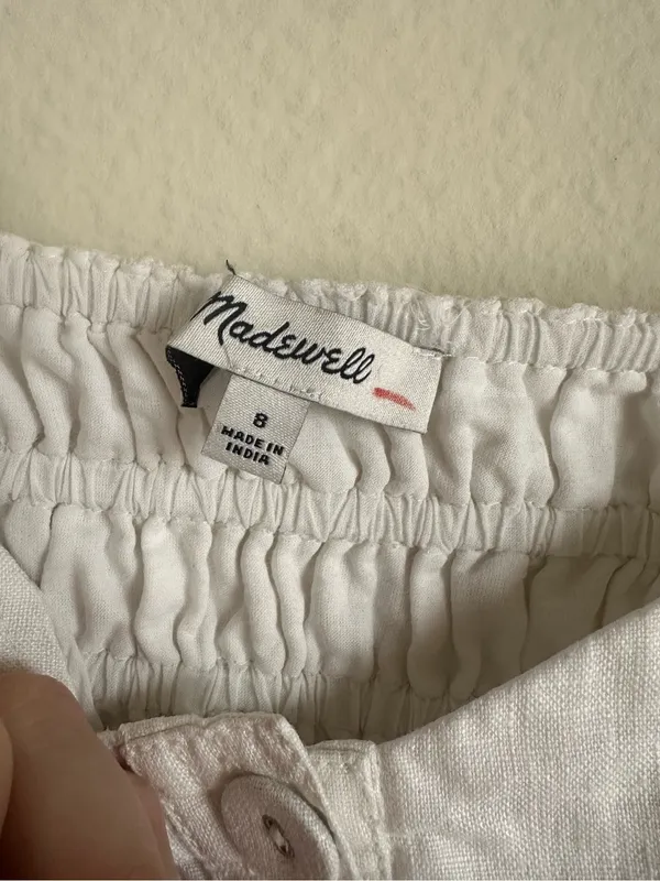 Madewell Sweetheart Linen Blend Crop Tank Top - Image 4
