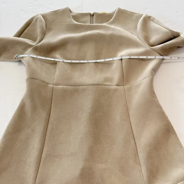 Calvin Klein Faux Suede Fit And Flare Dress‎ Size 6 - Image 7