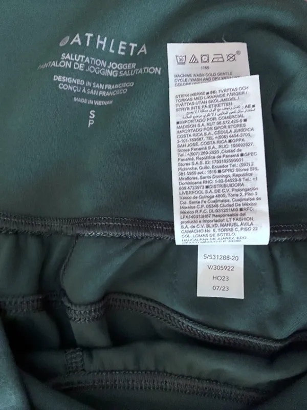 Athleta Salutation Jogger High Rise Lounge Pants - Size S - Forest Green - Image 10