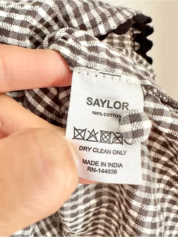 Saylor Aine Gingham Smocked Ruffle Mini Dress - Image 7