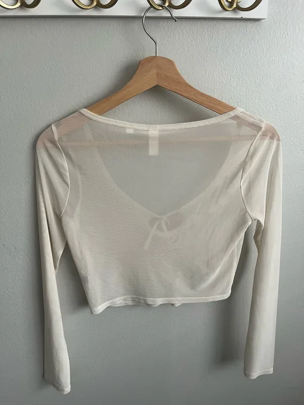 PacSun Sheer White Top - Image 2