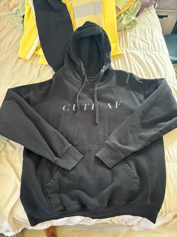 F>R Black Hoodie Size L - Image 3