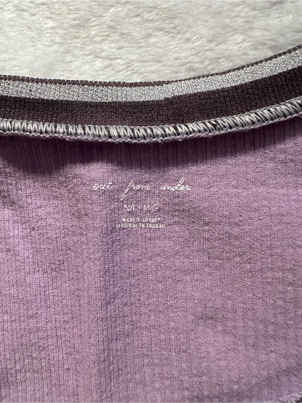 Out From Under Go For Gold Seamless Top Purple Size M/L Urban Outfitters Ribbed - Image 4