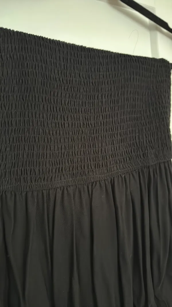 Strapless Black Maxi Dress Tiered - Image 5