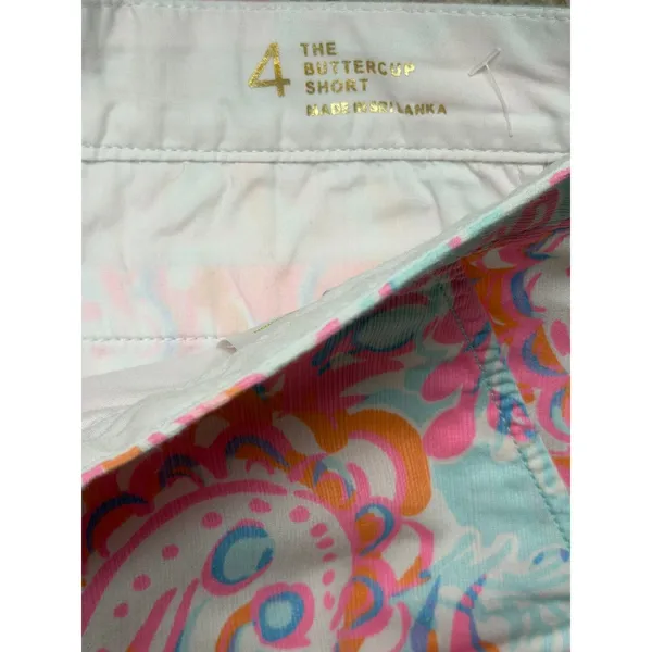 Lilly Pulitzer The Buttercup Scalloped Hem Paisley Shorts Preppy Resort Size 4 - Image 4