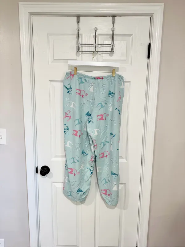 Delicates Cat Print Cotton Pajama Set Cozy Playful Lounge Large Sleepwear - Image 8