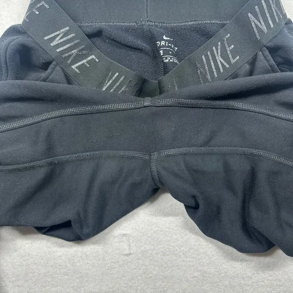 Nike Dri-FIT Joggers Sweatpants Black Elastic Waist Athletic Pants Size M - Image 4