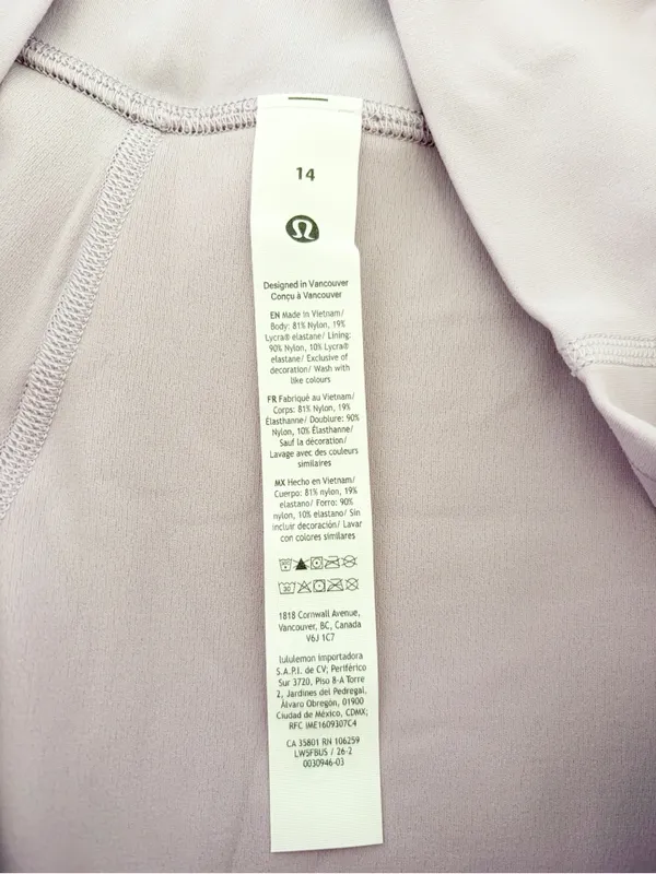 Lululemon Align High Rise Pant 25” Lilac Play Size 14 Yoga Minimalist Sporty - Image 3