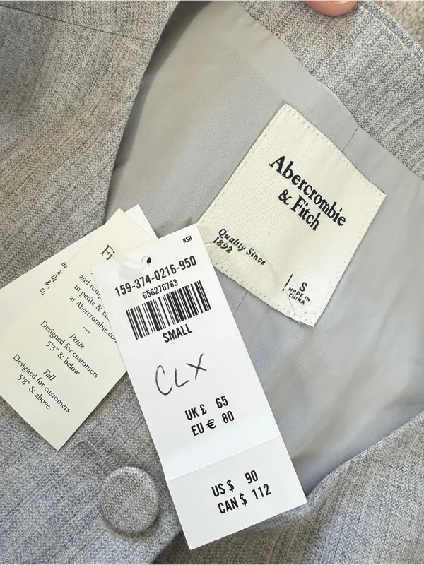 NWT Abercrombie & Fitch Women’s Mara High-Neck Vest Mini Dress Heather Grey S - Image 8