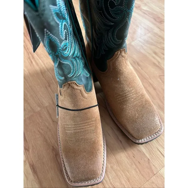 Ariat Women's Hybrid Ranch Time Square Toe Western Boot 6.5B - Image 3