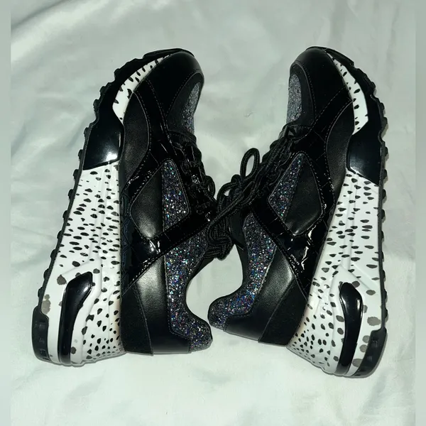 Steve Madden Barra-G platform fashion sneakers Stylish Black and Multicolor - Image 7