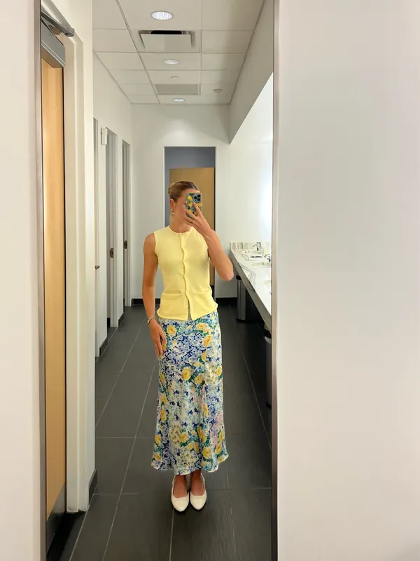 Yellow Knit Vest Top - Image 5