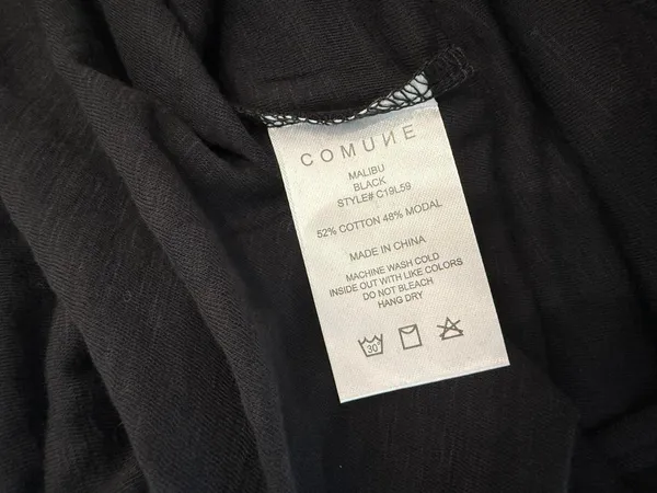 COMUNE "Malibu" Black Long Sleeve Scoop Neck Top - Image 5