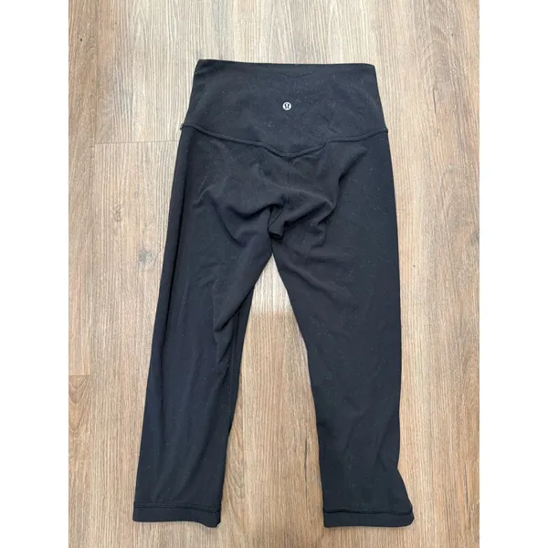 Lululemon Align High-Rise Crop 21 Leggings Black Size 4 Nulu‎ Yoga Pants - Image 2