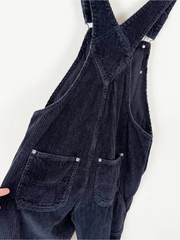 Old Navy Dark Navy Blue Corduroy Overalls - Image 4
