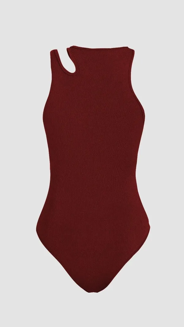 Wine Colored Bodysuit - Image 2