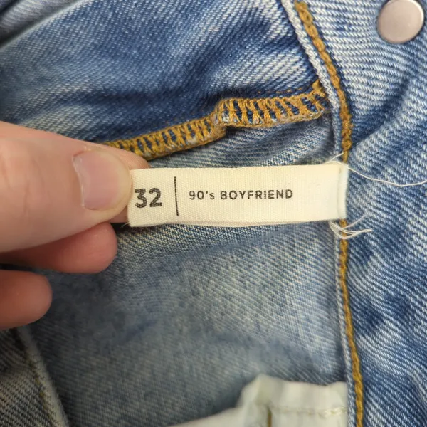 Pacsun 90s Boyfriend Jeans Womens Size 32‎ Light Wash High Rise Straight Leg - Image 8