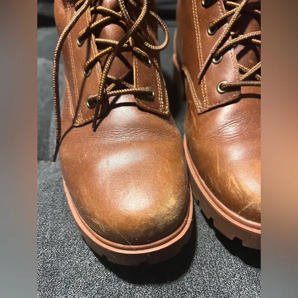 Timberland Waterproof Leather Lace-Up Combat Boots Brown Woman’s US 7.5 - Image 8
