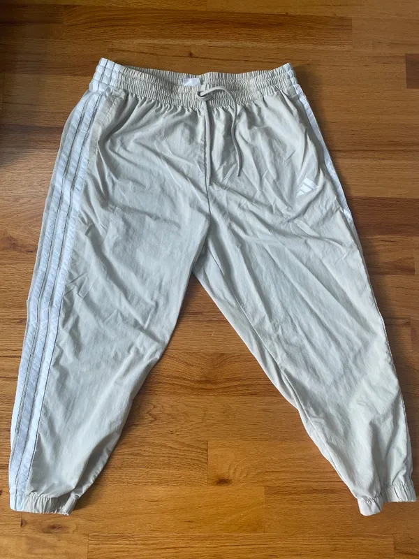 Adidas Parachute Jogger Pants 4 Stripe Beige XL Women’s NWOT - Image 3