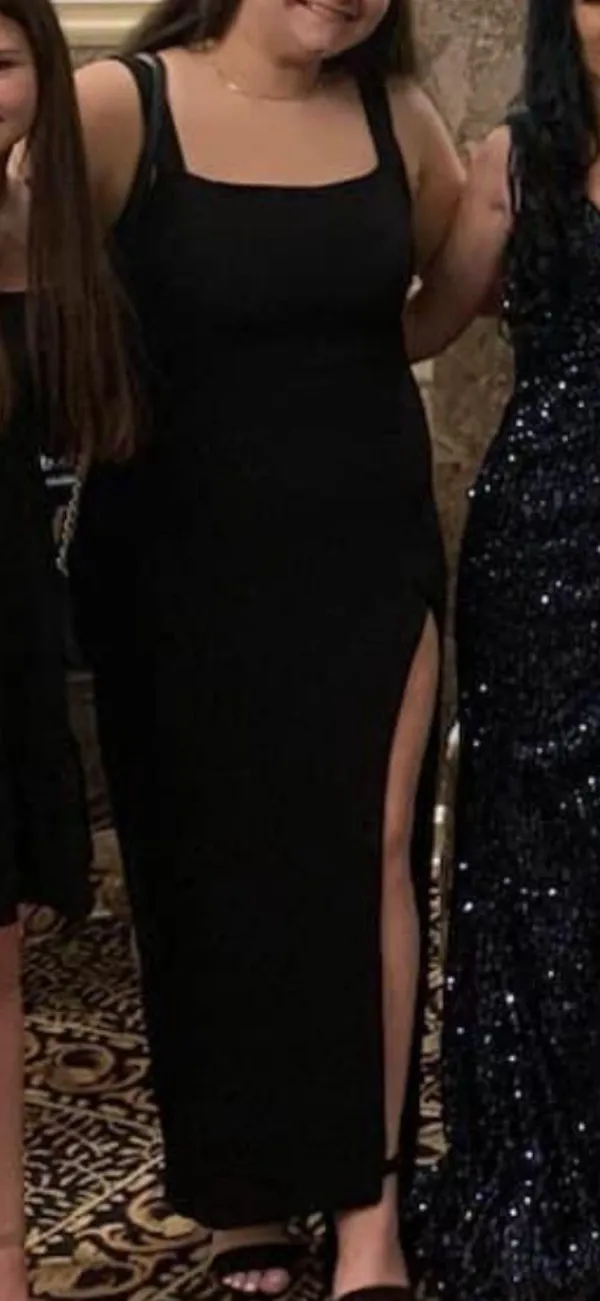 Black Maxi Dress with slit  - Image 2