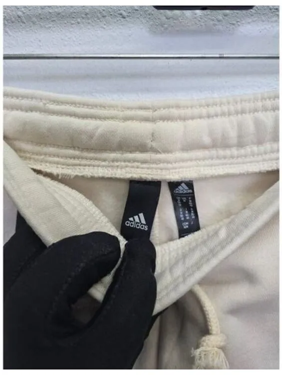 Adidas Womens Loose Fit Jogger Sweatpants Cream White Size Medium Active Workout - Image 3