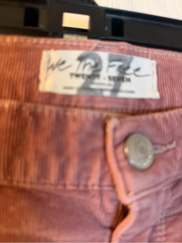 Free People Corduroy Skinny Jeans in Dusty Rose - Image 2