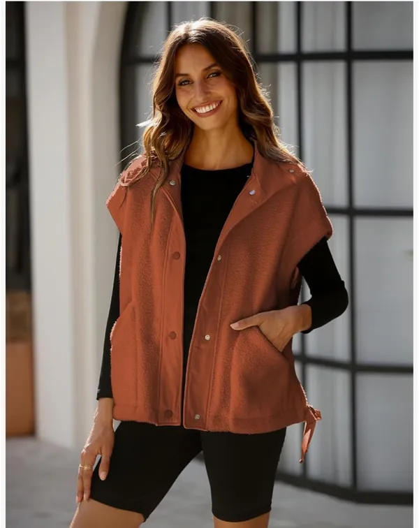 Rust orange yeokou Sherpa button - Image 2