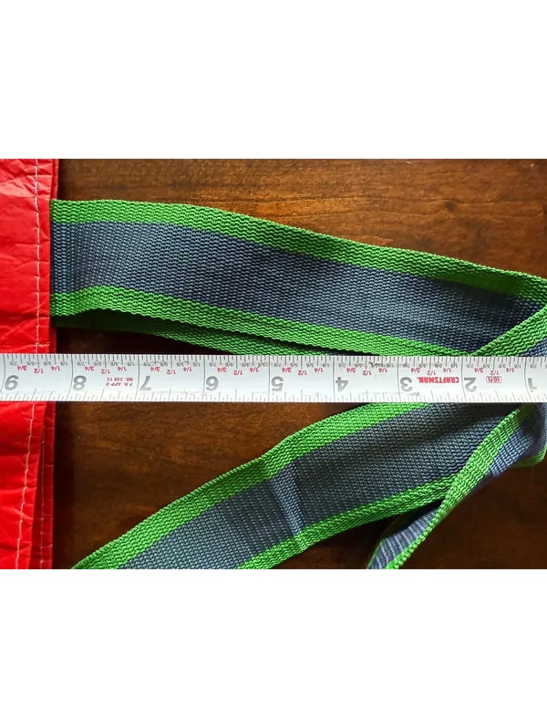 Aerie Red Holiday Tote Bag with Smiley Face and Plaid Santa Hat - Image 7