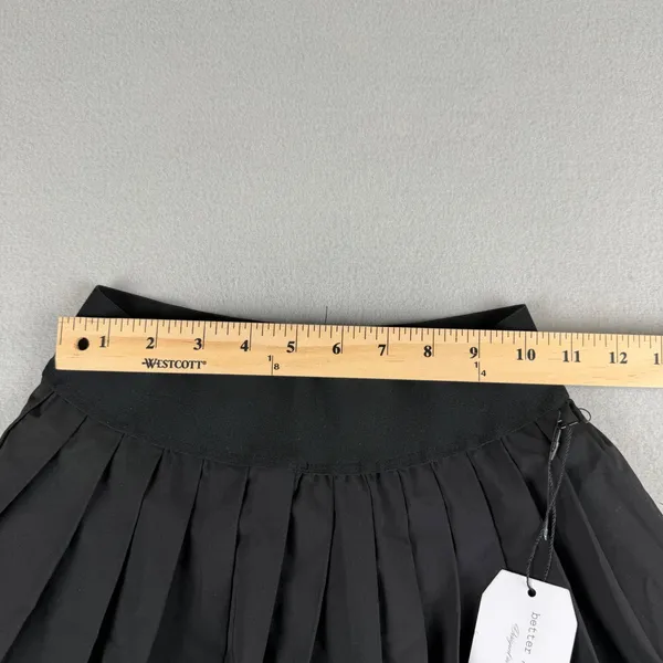 Better Together Black Pleated Mini Skirt XS Elastic Waist STK10492 NWT - Image 5