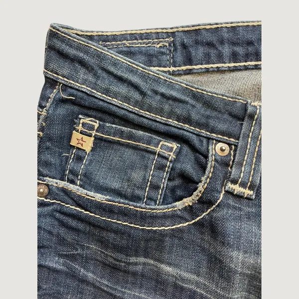 Big Star Maddie Boot Mid Rise Bootcut Jeans Dark Wash Blue Size 29L Long Inseam - Image 9
